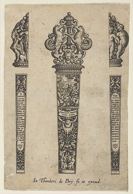 Design for a Knife Handle with the Sermon on the Mount by Johann Theodor de Bry