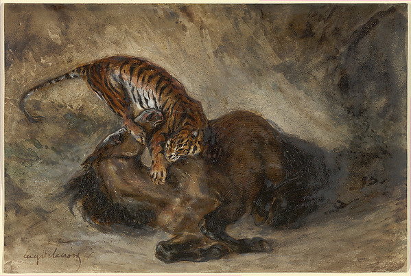 Wild Horse Felled by a Tiger
