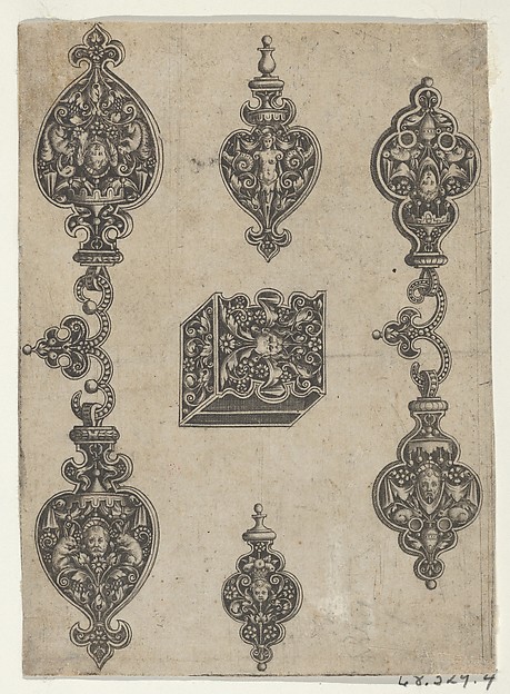 Blackwork Design for Broochs, Bracelets and Pendants