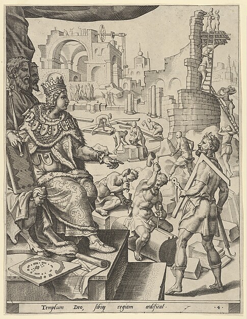 Solomon Building the Temple, from "The Story of Solomon" by Maarten van Heemskerck