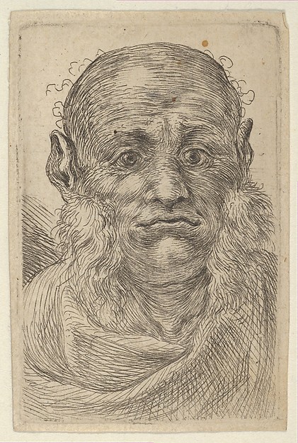 Mask of a Bald Man with Tufty Sideburns, from Divers Masques