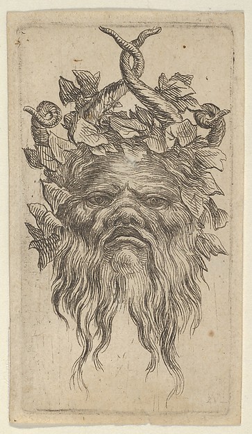 Satyr Mask with Hooked Horns and an Ivy Wreath, from Divers Masques