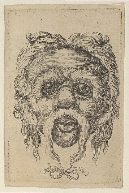 Mask with a Long Mustache Tied with a Ribbon Beneath the Chin, from Divers Masques