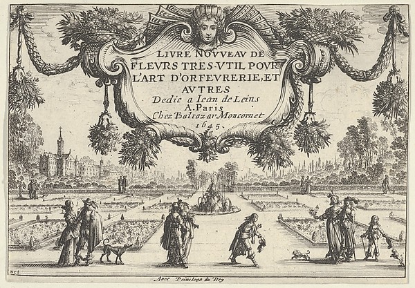 Title Plate, from "Livre Nouveau de Fleurs Tres-Util"