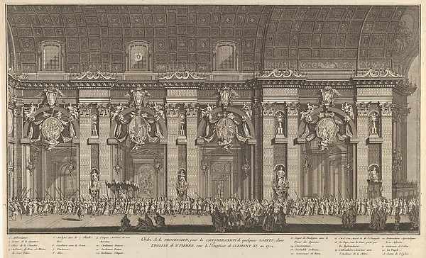 Procession held in Saint Peter's Basilica in honor of the Canonization of several Saints