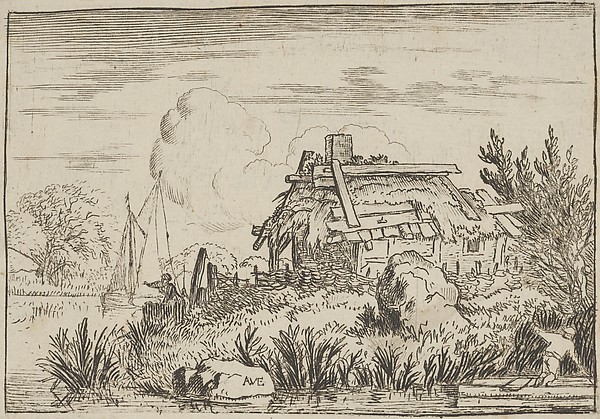 The Ruined Cottage, Surrounded by Water