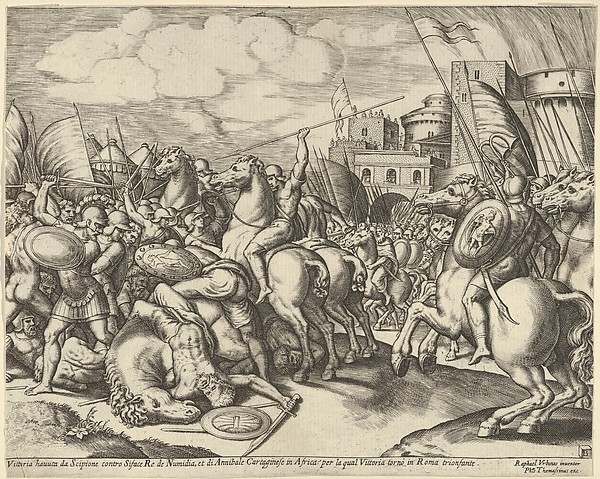 The victory of Scipio over Syphax