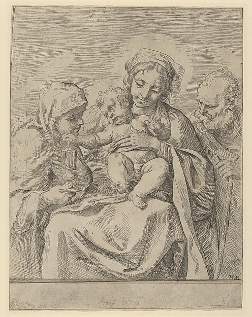 The Holy Family with Saint Clare by Guido Reni