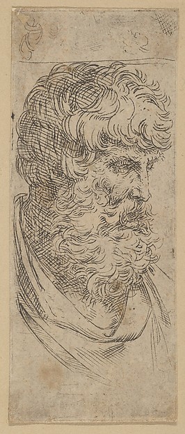 Bust of a bearded man