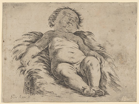Sleeping child, partly in shadow