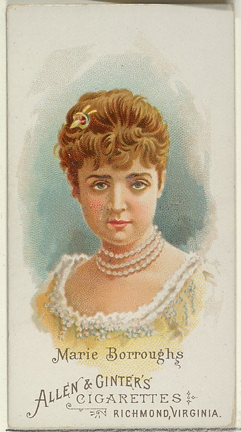 Marie Borroughs, from World's Beauties, Series 1 (N26) for Allen & Ginter Cigarettes