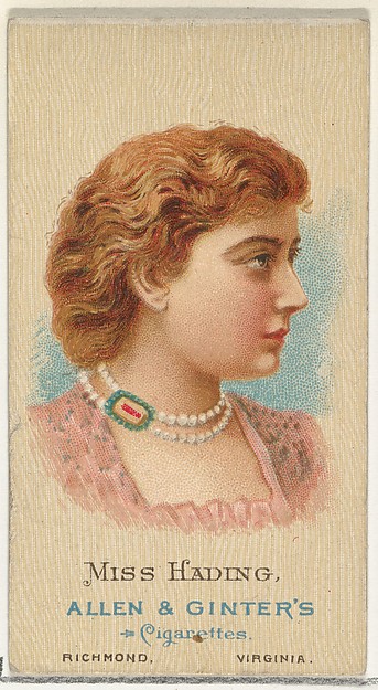 Miss Hading, from World's Beauties, Series 2 (N27) for Allen & Ginter Cigarettes