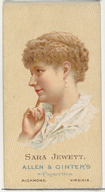 Sara Jewett, from World's Beauties, Series 2 (N27) for Allen & Ginter Cigarettes