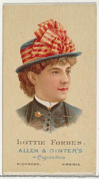 Lottie Forbes, from World's Beauties, Series 2 (N27) for Allen & Ginter Cigarettes