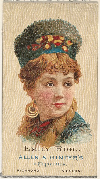 Emily Rigl, from World's Beauties, Series 2 (N27) for Allen & Ginter Cigarettes