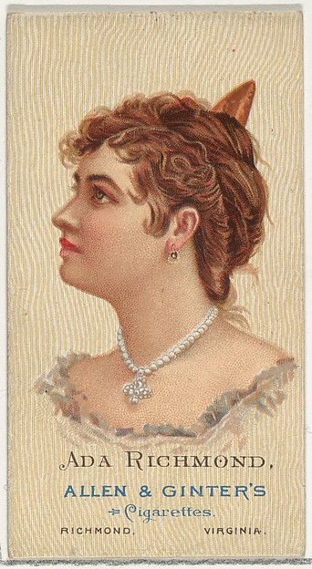 Ada Richmond, from World's Beauties, Series 2 (N27) for Allen & Ginter Cigarettes
