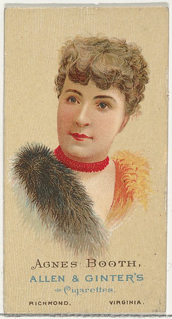 Agnes Booth, from World's Beauties, Series 2 (N27) for Allen & Ginter Cigarettes