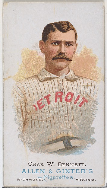 Charles W. Bennett, Baseball Player, from World's Champions, Series 1 (N28) for Allen & Ginter Cigarettes