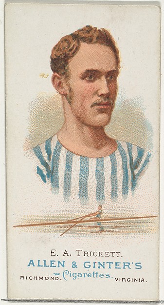 E.A. Trickett, Oarsman, from World's Champions, Series 1 (N28) for Allen & Ginter Cigarettes