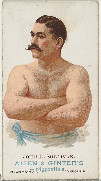 John L. Sullivan, Pugilist, from World's Champions, Series 1 (N28) for Allen & Ginter Cigarettes