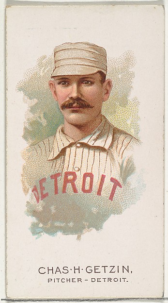 Charles H. Getzin, Baseball Player, Pitcher, Detroit, from World's Champions, Series 2 (N29) for Allen & Ginter Cigarettes