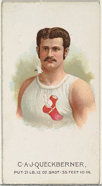 C.A.J. Queckberner, Shot Put, from World's Champions, Series 2 (N29) for Allen & Ginter Cigarettes