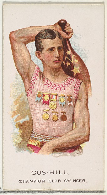 Gus Hill, Champion Club Swinger, from World's Champions, Series 2 (N29) for Allen & Ginter Cigarettes
