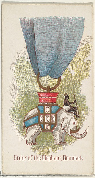 Order of the Elephant, Denmark, from the World's Decorations series (N30) for Allen & Ginter Cigarettes