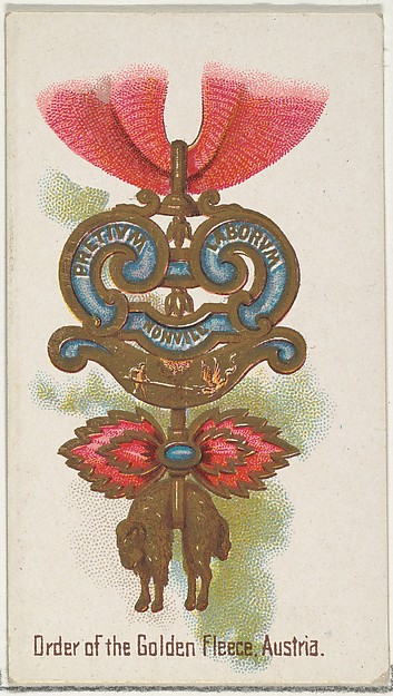 Order of the Golden Fleece, Austria, from the World's Decorations series (N30) for Allen & Ginter Cigarettes