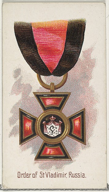 Order of St. Vladimir, Russia, from the World's Decorations series (N30) for Allen & Ginter Cigarettes