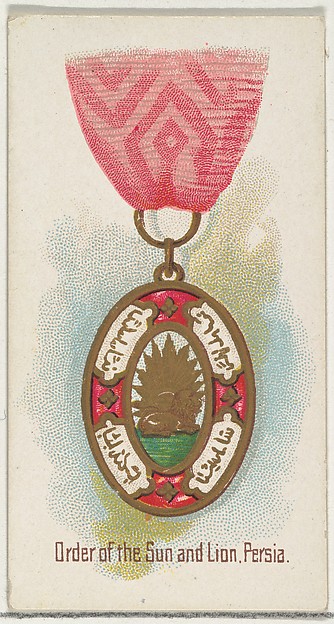 Order of the Sun and Lion, Persia, from the World's Decorations series (N30) for Allen & Ginter Cigarettes
