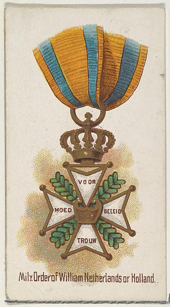 Military Order of William Netherlands of Holland, from the World's Decorations series (N30) for Allen & Ginter Cigarettes