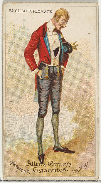 English Diplomat, from World's Dudes series (N31) for Allen & Ginter Cigarettes