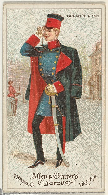 German, Army, from World's Dudes series (N31) for Allen & Ginter Cigarettes