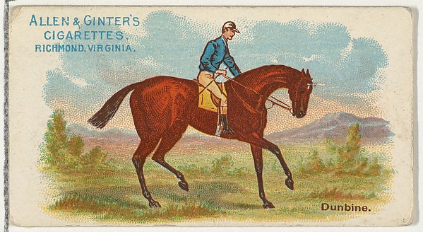 Dunbine, from The World's Racers series (N32) for Allen & Ginter Cigarettes