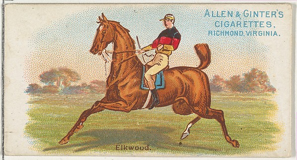 Elkwood, from The World's Racers series (N32) for Allen & Ginter Cigarettes