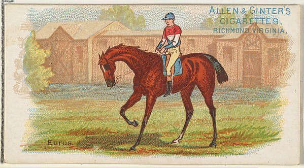 Eurus, from The World's Racers series (N32) for Allen & Ginter Cigarettes