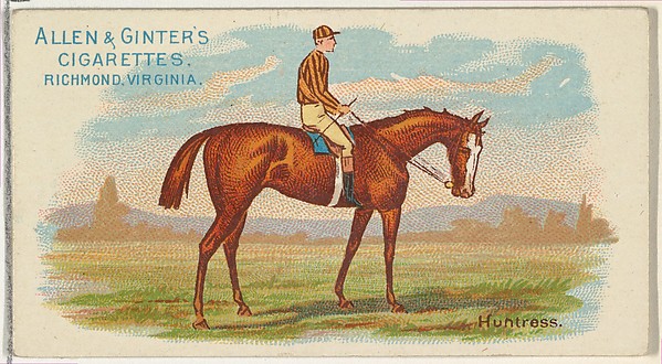 Huntress, from The World's Racers series (N32) for Allen & Ginter Cigarettes