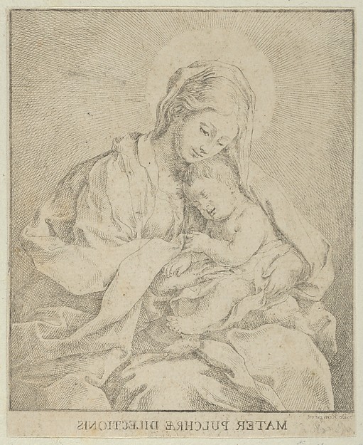 The Virgin holding the infant Christ, after Reni by Johann Christoph Winkler