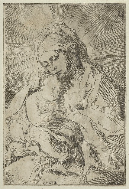 The Virgin holding the infant Christ, after Reni by Anonymous, 17th century