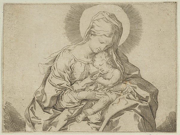The Virgin holding the infant Christ, after Reni by Anonymous, 17th century