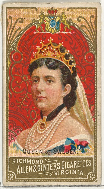 Queen of Sweden, from World's Sovereigns series (N34) for Allen & Ginter Cigarettes