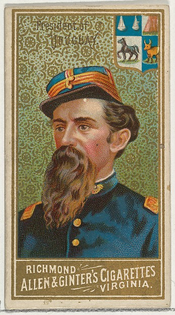 President of Uruguay, from World's Sovereigns series (N34) for Allen & Ginter Cigarettes