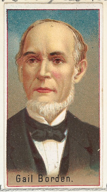 Gail Borden, printer's sample for the World's Inventors souvenir album (A25) for Allen & Ginter Cigarettes