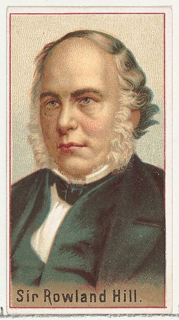 Sir Rowland Hill, printer's sample for the World's Inventors souvenir album (A25) for Allen & Ginter Cigarettes