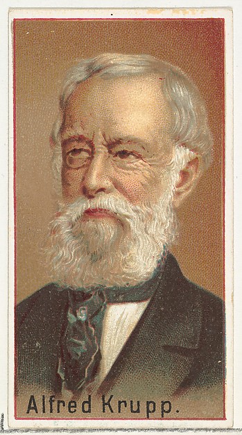 Alfred Krupp, printer's sample for the World's Inventors souvenir album (A25) for Allen & Ginter Cigarettes