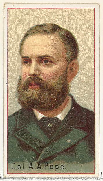 Colonel A. A. Pope, printer's sample for the World's Inventors souvenir album (A25) for Allen & Ginter Cigarettes