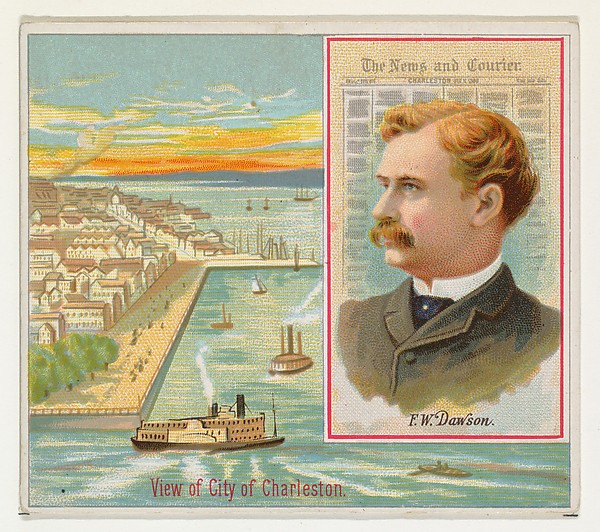 F.W. Dawson, The Charleston News and Courier, from the American Editors series (N35) for Allen & Ginter Cigarettes