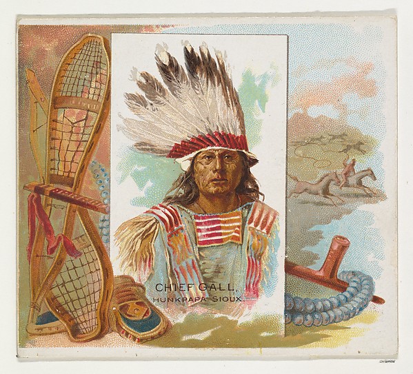 Chief Gall, Hunkpapa Sioux, from the American Indian Chiefs series (N36) for Allen & Ginter Cigarettes