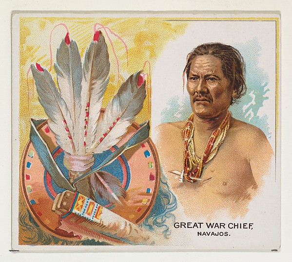 Great War Chief, Navajos, from the American Indian Chiefs series (N36) for Allen & Ginter Cigarettes by Allen & Ginter, The Metropolitan Museum of Art